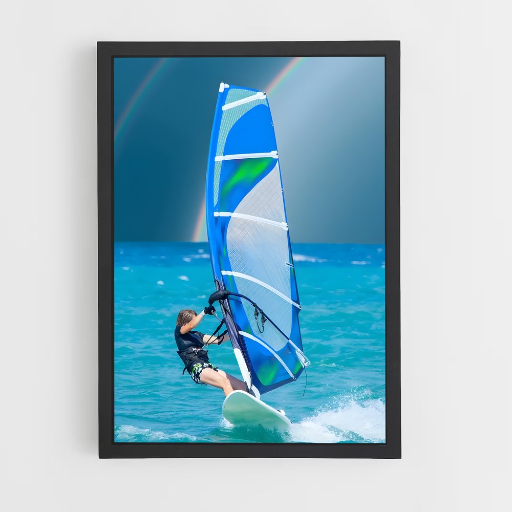 Poster La Vague Arc-en-Ciel – affiche Planche à voile (vue 2)